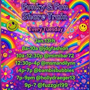 Funky & Fun Share Show Train 8am-11:30pm